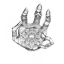 kubera mudra tattoo design idea