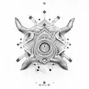 kubera mudra tattoo design idea