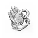 kubera mudra tattoo design idea