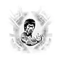 bruce lee maori tattoo design idea
