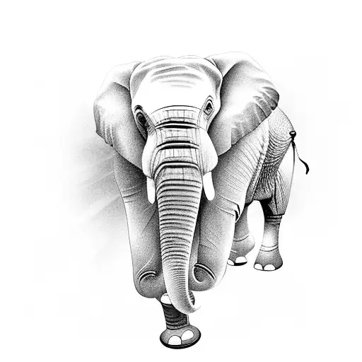 Elephant tattoo design idea
