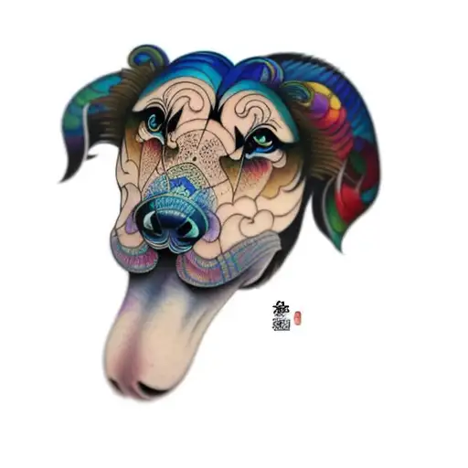 psychedelic watercolour tattoo design idea