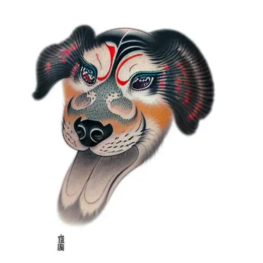 kabuki tattoo design idea