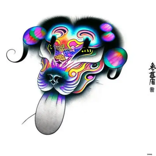 psychedelic watercolour tattoo design idea