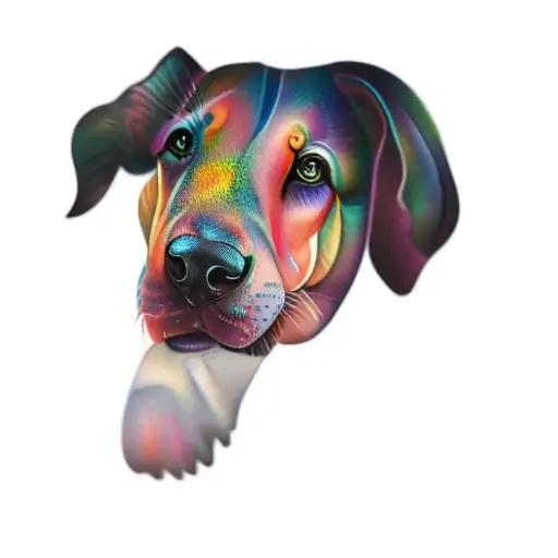 psychedelic watercolour tattoo design idea