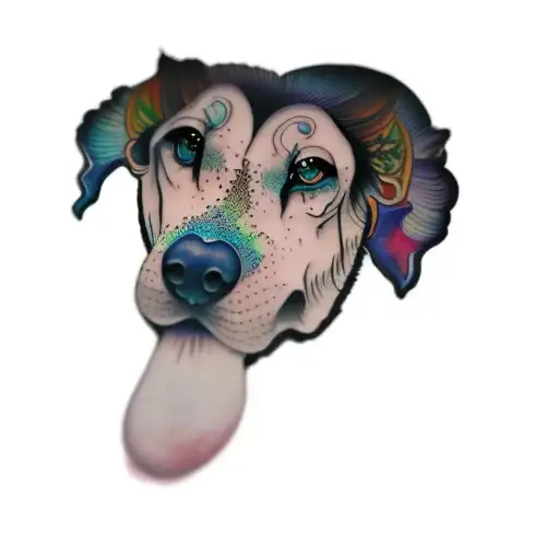 psychedelic watercolour tattoo design idea