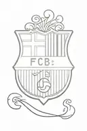 fc barcelona logo tattoo design idea