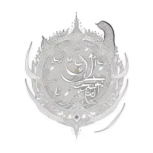 arabic tattoo design idea