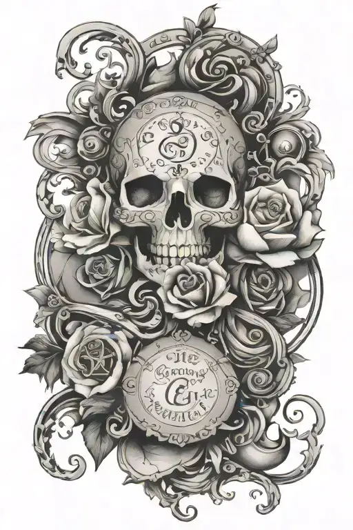 Incorporate a quote or scripture that holds personal significance, with decorative typography and embellishments tattoo design idea