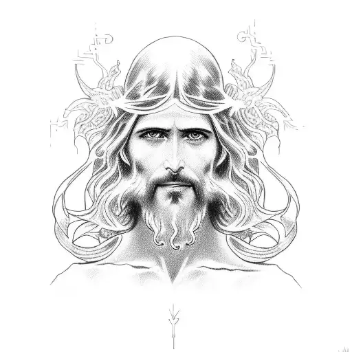 Jesus resurrecting Lazarus tattoo design idea