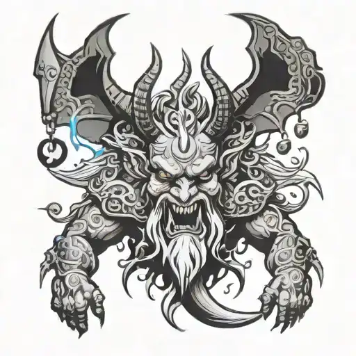 asmodeus of helluva boss anger  tattoo design idea