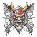 asmodeus of helluva boss anger  tattoo design idea