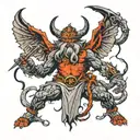 asmodeus of helluva boss anger  tattoo design idea
