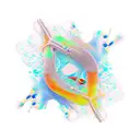 An abstract art piece inspired by snorkeling experiences tattoo design idea