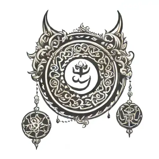 the Sanskrit word "shashanka", which means "crescent" tattoo design idea