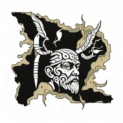 plato's cave painting tattoo design idea