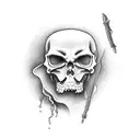 Grim Reaper with clock tattoo design idea