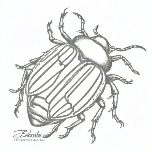  Colorado beetle on its back side tattoo design idea