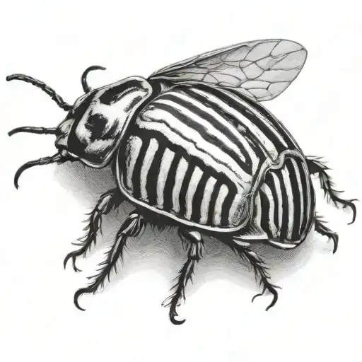  Colorado beetle on its back tattoo tattoo design idea