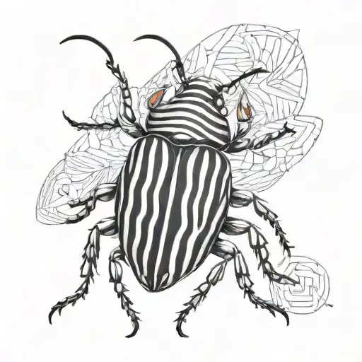  Colorado beetle on its back side tattoo design idea