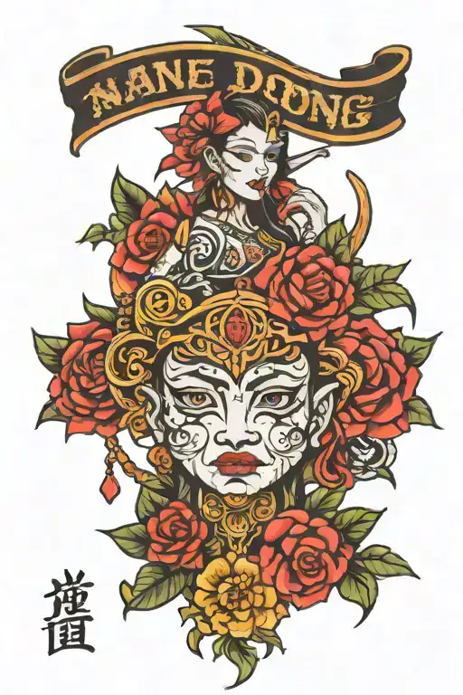 Name Dong Sajink tattoo design idea