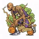 Kobe Bryant tree tattoo design idea