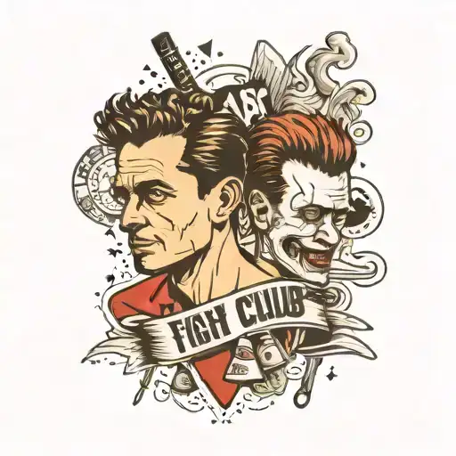 fight club movie tattoo design idea