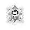 MS dhoni 7 name design tattoo design idea