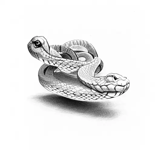 snake eyes dice tattoo design idea