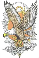 eagle soaring tattoo design idea
