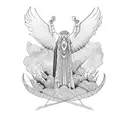 faith with love, hope, strength and bravery tattoo design idea