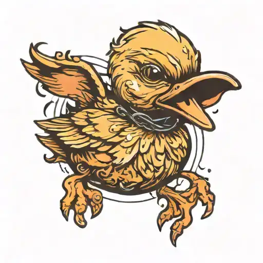 duckling from hell tattoo design idea
