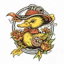 duckling from hell tattoo design idea