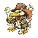 duckling from hell tattoo design idea