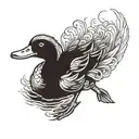 scary duckling  tattoo design idea