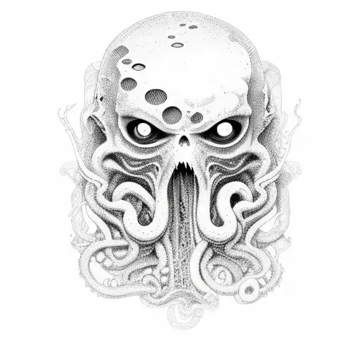 Lovecraft read book tattoo design idea