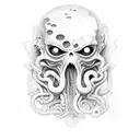 Lovecraft read book tattoo design idea