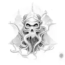 Lovecraft read book tattoo design idea