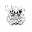 Lovecraft read book tattoo design idea