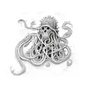 Lovecraft read book tattoo design idea