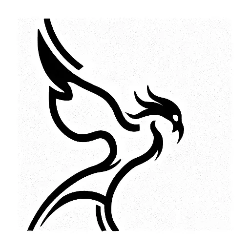 rainbow Phoenix soccer tattoo design idea