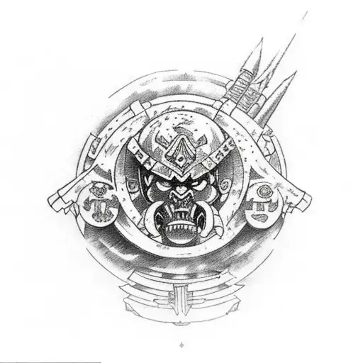 Warhammer 40k Dark Angels Space Marine tattoo design idea