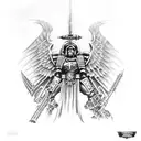 Warhammer 40k Dark Angels Space Marine tattoo design idea