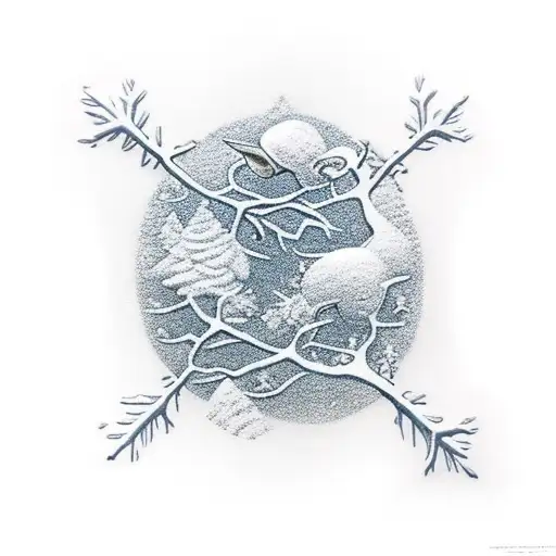 snowfall tattoo design idea