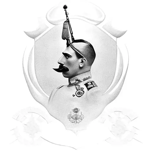 1920 Major General of the Azerbaijan Republic Army tattoo design idea