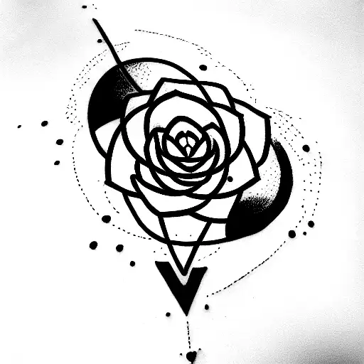 tattoo made by ai nuclear blow up in thin lines and followed by the text "Do you tattoo design idea