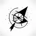 nuclear explosion in thin lines  tattoo design idea
