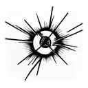 nuclear explosion in thin lines  tattoo design idea