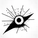 nuclear explosion in thin lines  tattoo design idea