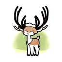 deer in forest tattoo design idea